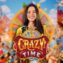 Live Casino logo of Crazy Time from Evolution at LeoVegas Casino