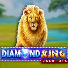 Diamond King Jackpots slot visual from SpinPlay Games available on leovegasno.com