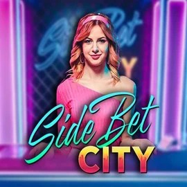 Side Bet City online game logo by Evolution on leovegasno.com